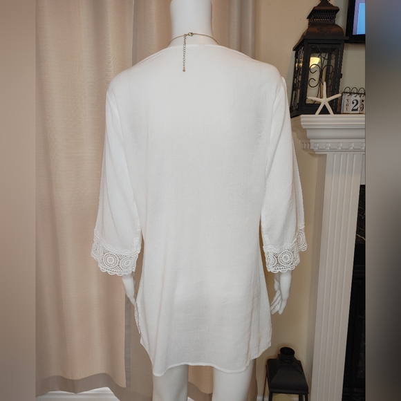 LA BLANCA Coverup, White L - Picture 11 of 14